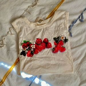 Urban outfitters strawberry open back tank top